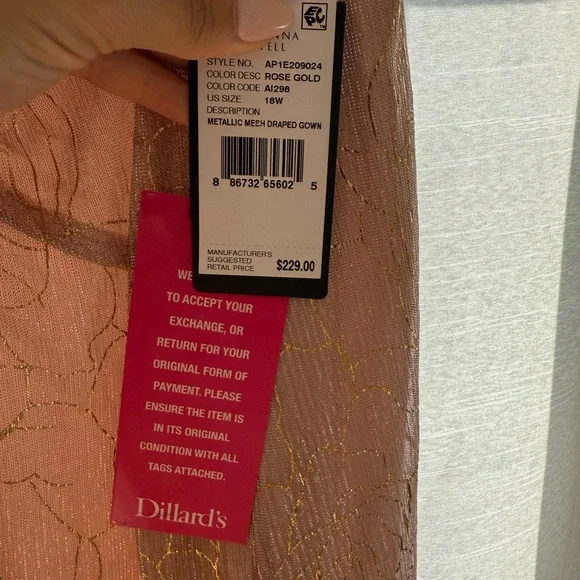 Adrianna Papell Gold and Pink Maxi Dress - Picture 4 of 7